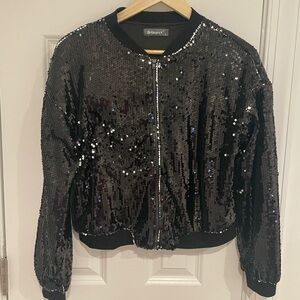 Sequin Bomber Jacket